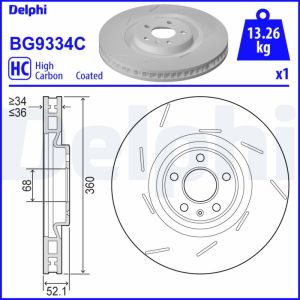 Disco de freno DELPHI BG9334C