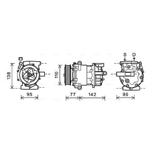 Compressor, ar condicionado AVA COOLING FDK470