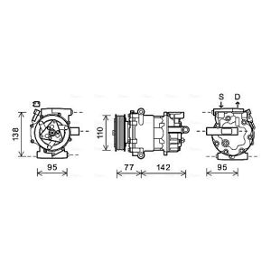 Compresseur de climatisation AVA COOLING FDAK470