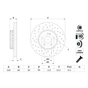 Disque de frein BOSCH 0 986 479 H37