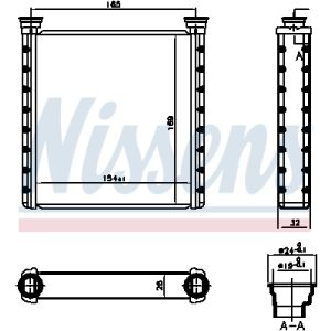 Wärmetauscher, Innenraumheizung NISSENS 70533