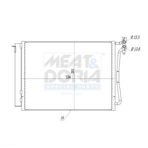 Condenseur (climatisation) MEAT & DORIA 991243