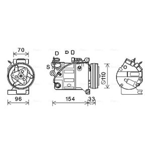 Compressor, ar condicionado AVA COOLING VOK183