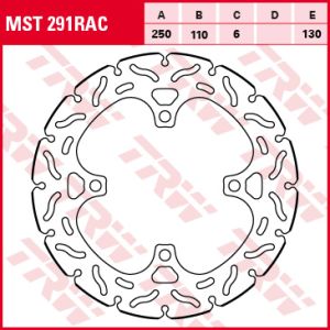Disco de travão TRW MST291RAC, 1 Peça