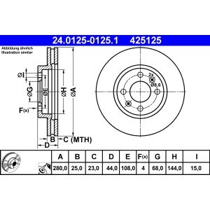 Bremsscheibe ATE 24.0125-0125.1