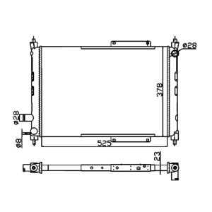 Radiador, bateria de tração Economy Class NRF 55326A