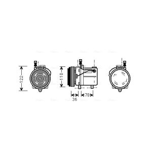 Compressor, ar condicionado AVA COOLING BWAK060