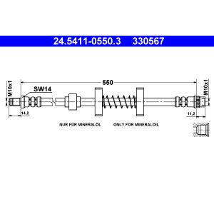 Flexible de frein ATE 24.5411-0550.3