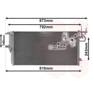 A/C-kondensor VAN WEZEL 18005617
