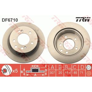 Bromsskiva TRW DF6710