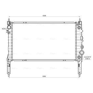Raffreddatore motore AVA COOLING OL2747