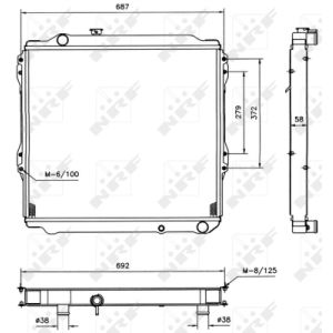 Radiator, motorkoeling NRF 52088