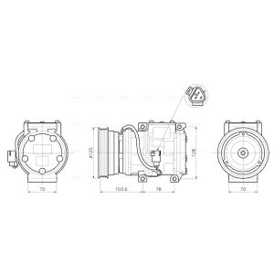 Compressor, ar condicionado AVA COOLING TOAK798