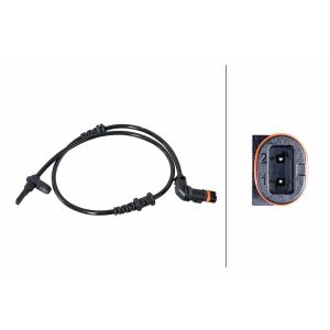 Snelheidssensor, ABS HELLA 6PU 358 252-031
