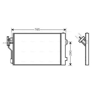 Condensador, sistema de ar condicionado AVA COOLING MSA5352D