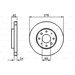 Bremsscheibe BOSCH 0 986 479 140 vorne, belüftet, 1 Stück