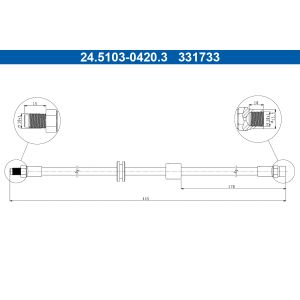 Bremsschlauch ATE 24.5103-0420.3