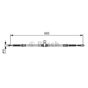 Seilzug, Feststellbremse BOSCH 1 987 482 395 Links