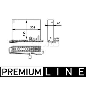 Evaporador, aire acondicionado BEHR MAHLE AE 74 000P