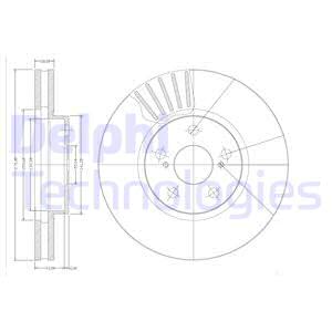 Bremsscheiben DELPHI BG3189 vorne, belüftet, 2 Stück