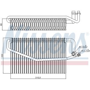 Evaporador, aire acondicionado NISSENS 92245