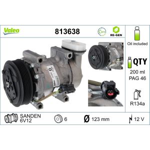 Compressor, ar condicionado VALEO 813638