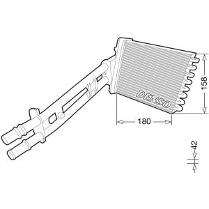 Lämmönvaihdin, matkustamon lämmitysjärjestelmä DENSO DRR09043