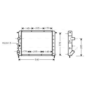 Arrefecedor do motor AVA COOLING RT2258