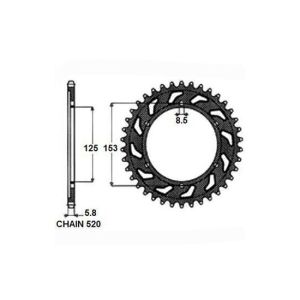 Tandwiel achter SUNSTAR SUNR1-3559-50