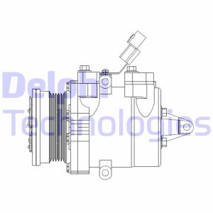 Compresor, aire acondicionado DELPHI CS20534