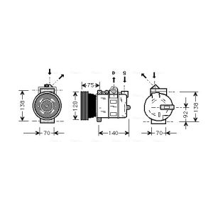 Compressor, ar condicionado AVA COOLING AUAK043