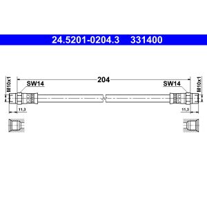 Flexible de frein ATE 24.5201-0204.3