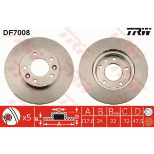 Remschijf TRW DF7008