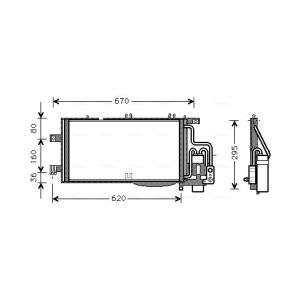 Condensador, sistema de ar condicionado AVA COOLING OLA5310D