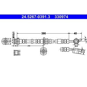 Flexible de frein ATE 24.5267-0391.3