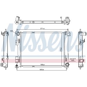 Radiatore, raffreddamento motore NISSENS 606731