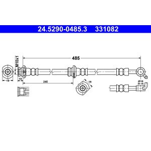 Flexible de frein ATE 24.5290-0485.3