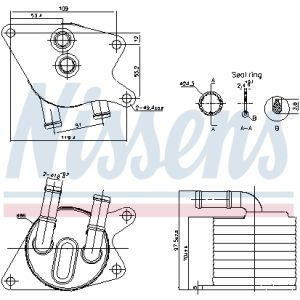 Oliekoeler, automatische versnellingsbak NISSENS 91398