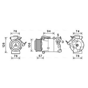 Compressor, ar condicionado AVA COOLING FDAK587
