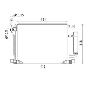 Condensador, ar condicionado BEHR MAHLE AC 953 000S