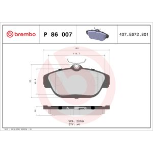 Jarrupalasarja, levyjarru BREMBO P 86 007