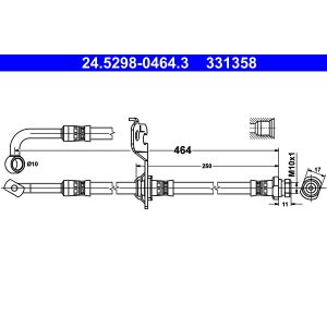 Bremsschlauch ATE 24.5298-0464.3