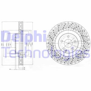 Disco de freno DELPHI BG9878 vorne, ventilado , 1 Pieza