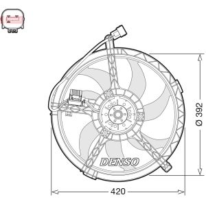 Ventilateur, refroidissement du moteur DENSO DER05009