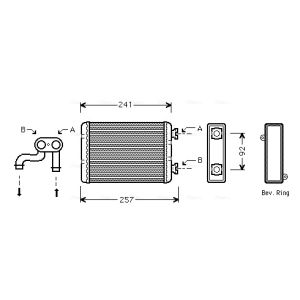 Permutador de calor, aquecimento interior AVA COOLING BWA6257