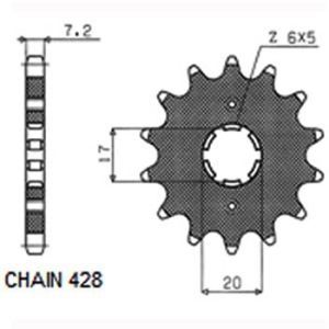 Couronne moto arrière SUNSTAR SUNF222-16