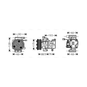 Compressor, ar condicionado AVA COOLING MZK251