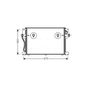 Condenseur (climatisation) AVA COOLING VO5077 AVA