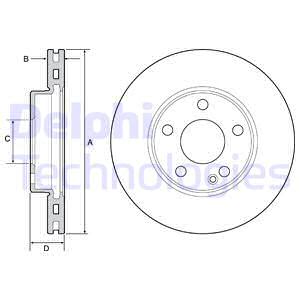 Bremsscheiben DELPHI BG4554C vorne, belüftet, 2 Stück