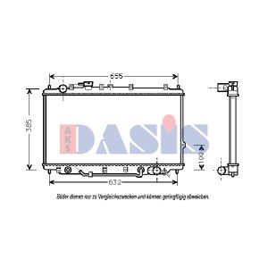Arrefecedor do motor AKS DASIS 510070N
